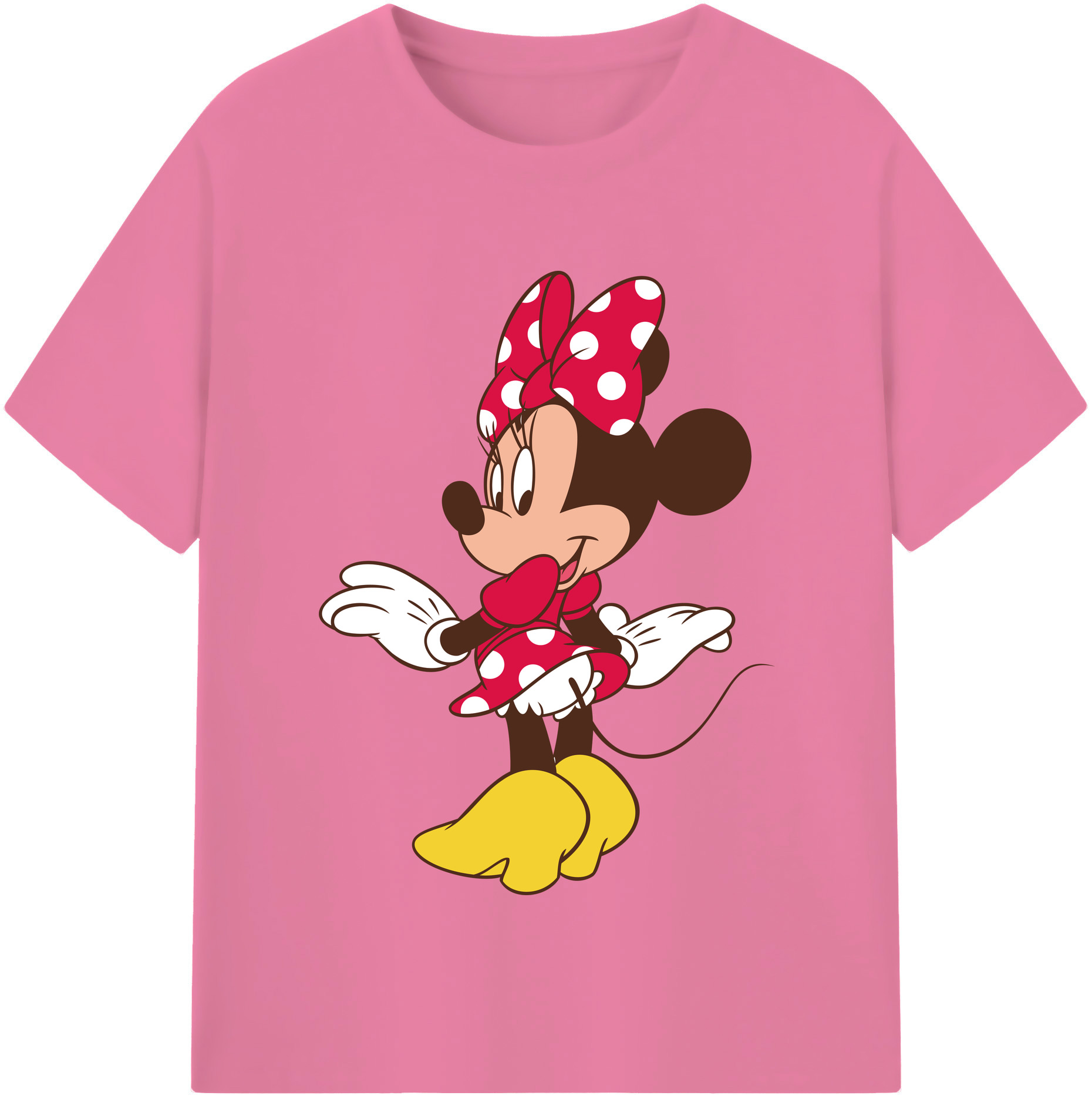 （画像用） ミッキーマウス Mickey Mouse 綿100％半袖Tシャツ（フロントプリント）